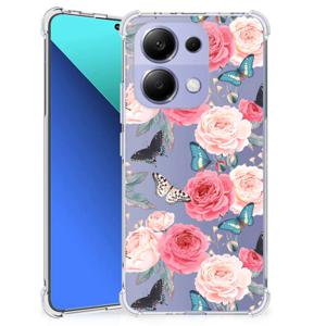 Xiaomi Redmi Note 13 4G Case Butterfly Roses