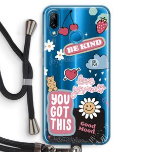 Positivity: Huawei P20 Lite Transparant Hoesje met koord