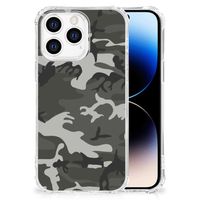 iPhone 14 Pro Doorzichtige Silicone Hoesje Army Light - thumbnail