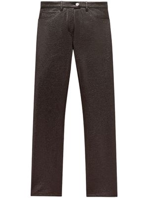 Courrèges pantalon en vinyle à coupe droite - Noir
