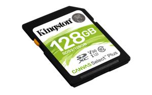 Kingston Technology 128GB SDXC Canvas Select Plus 100R C10 UHS-I U3 V30