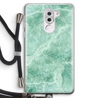 Groen marmer: Honor 6X Transparant Hoesje met koord