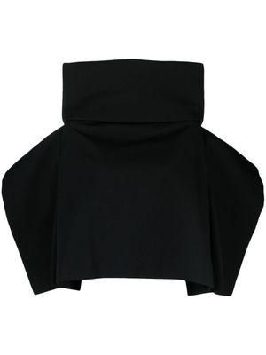Comme Des Garçons cape en laine à design drapé - Noir