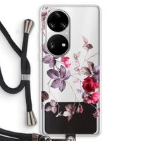 Mooie bloemen: Huawei P50 Pro Transparant Hoesje met koord