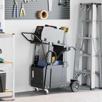 VidaXL Laswagen zwart 91 x 47 x 96 cm staal