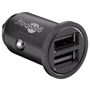 Goobay autolader 2x USB 2.0 max. 4.8A zwart