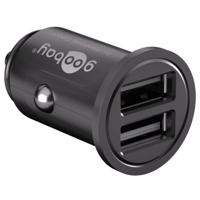 Goobay autolader 2x USB 2.0 max. 4.8A zwart