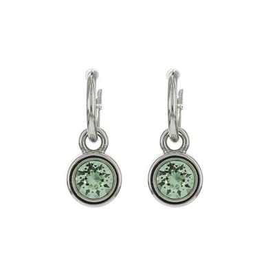 Biba Hang Oorbellen met Swarovski Steentje Chrysolite