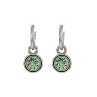 Biba Hang Oorbellen met Swarovski Steentje Chrysolite