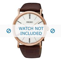 Horlogeband Seiko SKP398P1 / 7N39-0CA0 / L0G0012P0 Leder Bruin 24mm