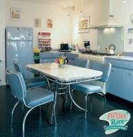 Bel Air Retro Dinner Set Blauw