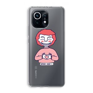 Hartje: Xiaomi Mi 11 Transparant Hoesje