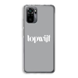 Topwijf Grijs Wit: Xiaomi Redmi Note 10 Pro Transparant Hoesje
