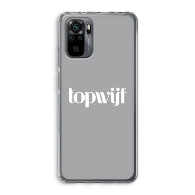 Topwijf Grijs Wit: Xiaomi Redmi Note 10 Pro Transparant Hoesje