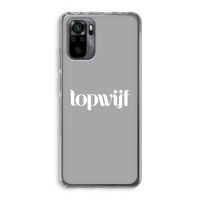 Topwijf Grijs Wit: Xiaomi Redmi Note 10 Pro Transparant Hoesje