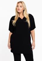 Yoek Tuniek PLISSE | Zwart | Maat 54/56