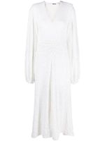 ROTATE BIRGER CHRISTENSEN robe longue ornée de sequins à col v - Blanc