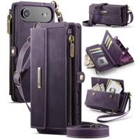 Caseme iPhone 17 Air hoesje - portemonnee tasje - Paars