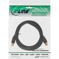 InLine 34535X USB-kabel 3 m USB A USB B Zwart - thumbnail