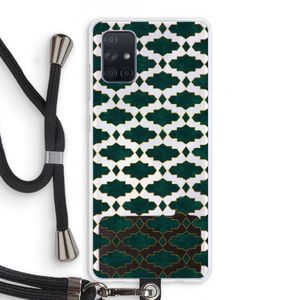 Moroccan tiles: Samsung Galaxy A71 Transparant Hoesje met koord