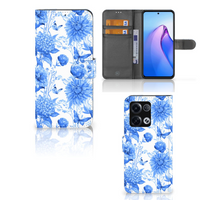 Hoesje voor OPPO Reno8 Pro Flowers Blue - thumbnail