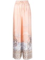 ZIMMERMANN pantalon High Tide en soie - Rose