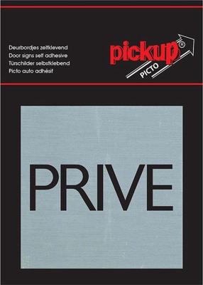 Route Alu Picto 80 x 80 mm Sticker prive - Pickup