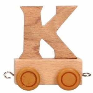 Houten letter trein K   -