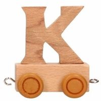 Houten letter trein K   - - thumbnail