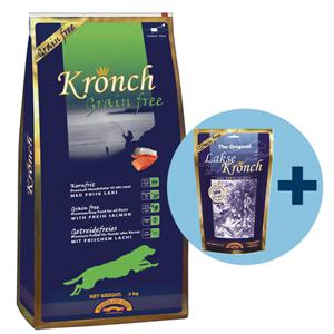 KRONCH ADULT GRAANVRIJ MET GRATIS KRONCH 100% ZALMSNACKS 5 KG + 175 GR