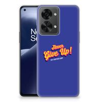 OnePlus Nord 2T Siliconen hoesje met naam Never Give Up - thumbnail