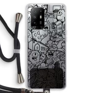 Vexx Black City : Oppo A95 5G Transparant Hoesje met koord
