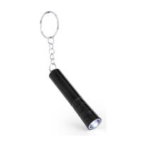 Sleutelhanger met zaklamp - 50x stuks - zwart - Uitdeel speelgoed cadeautjes - mini zaklampen