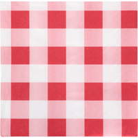 Servet | 1/4 vouw | 3-laags | 33x33cm | cellulose | rood/wit | 600 stuks