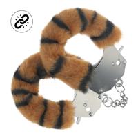 Ouch! by Shots Zware Fluffy Handboeien - Tijger