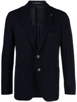 Tagliatore blazer nervuré à simple boutonnage - Bleu