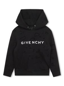 Givenchy Kids robe en coton à logo imprimé - Noir