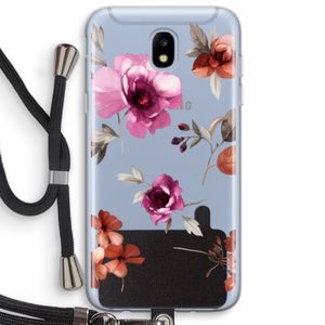 Geschilderde bloemen: Samsung Galaxy J5 (2017) Transparant Hoesje met koord
