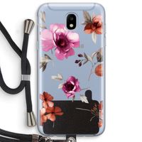 Geschilderde bloemen: Samsung Galaxy J5 (2017) Transparant Hoesje met koord