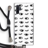 Eye pattern #2: Samsung Galaxy Note 10 Plus Transparant Hoesje met koord