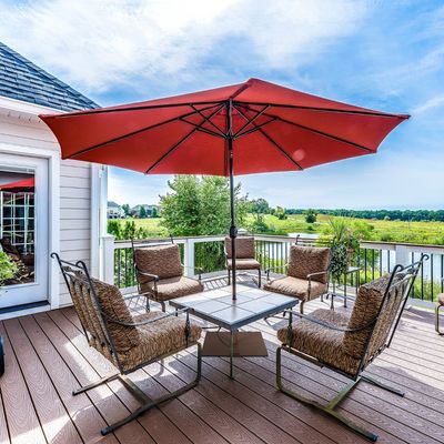 Parasolstandaard met 2 Geïntegreerde Wielen en Draaggreep voor Parasolstangen van 40/50 mm Parasolvoet voor Tuin Balkon Bruin