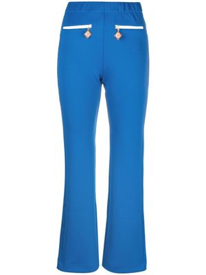 Casablanca pantalon évasé à breloque logo - Bleu