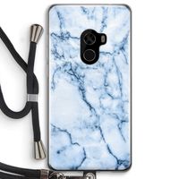 Blauw marmer: Xiaomi Mi Mix 2 Transparant Hoesje met koord