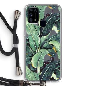 Bananenbladeren: Samsung Galaxy M31 Transparant Hoesje met koord