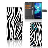 Motorola G8 Power Lite | Telefoonhoesje | Met pasjeshouder | Zebra