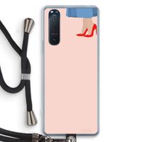 High heels: Sony Xperia 5 II Transparant Hoesje met koord
