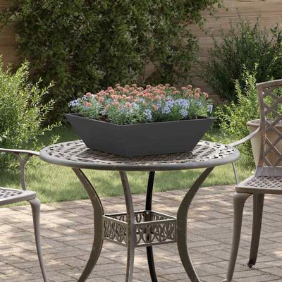Tuin Kom Plantenbak 5 pcs Zwart 50 x 50 x 15 cm Staal