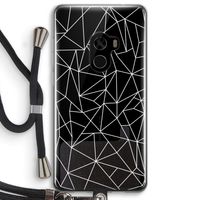 Geometrische lijnen wit: Xiaomi Mi Mix 2 Transparant Hoesje met koord