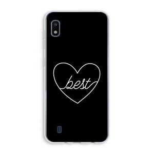 Best heart black: Samsung Galaxy A10 Transparant Hoesje
