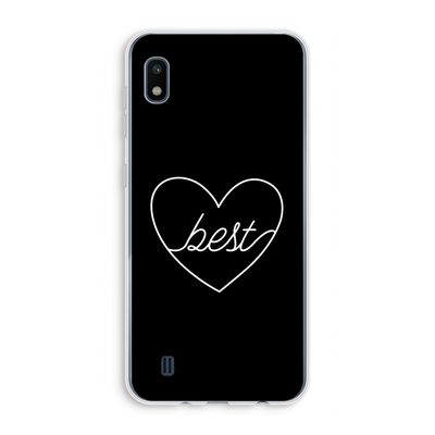 Best heart black: Samsung Galaxy A10 Transparant Hoesje